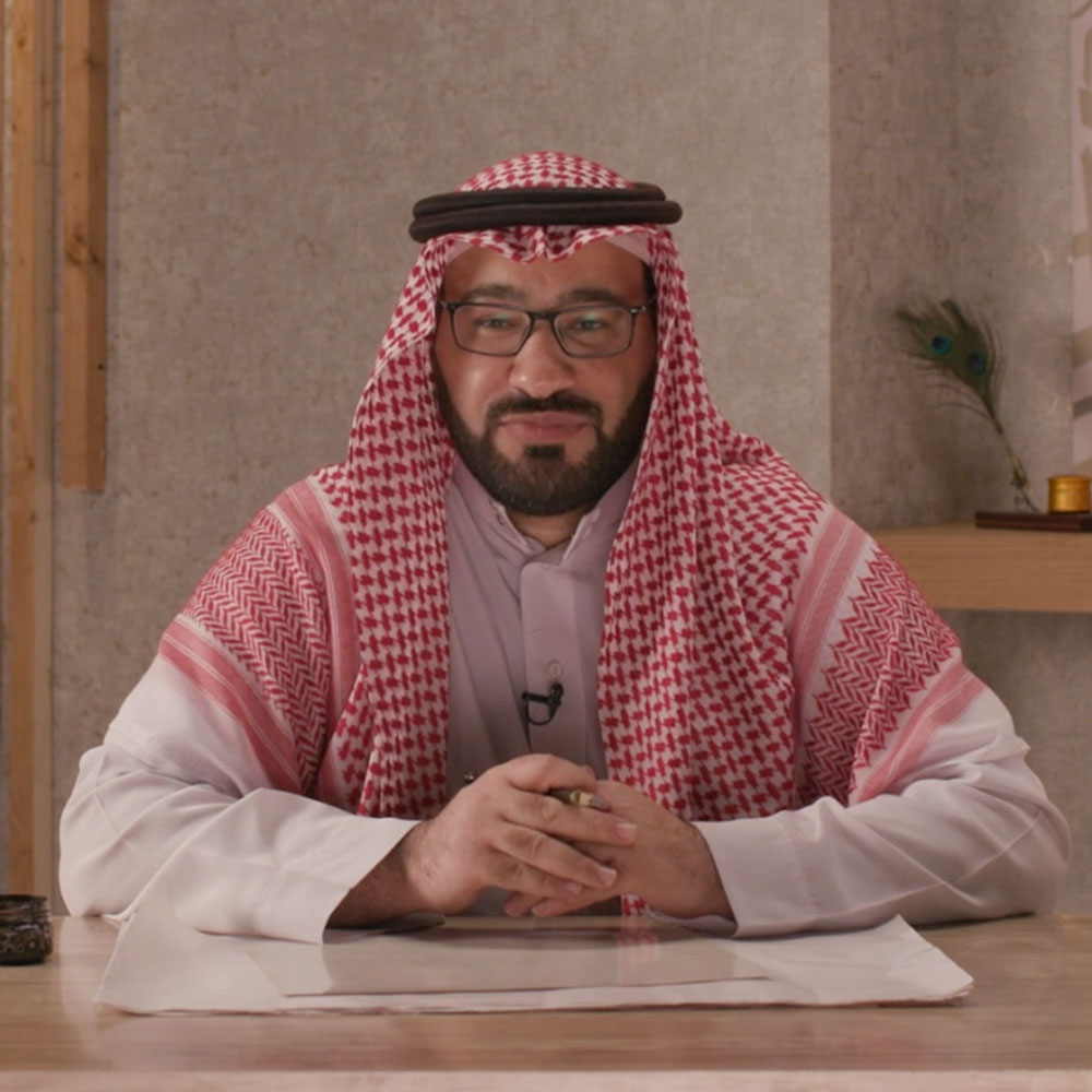 Calligrapher Badr Al-Zari